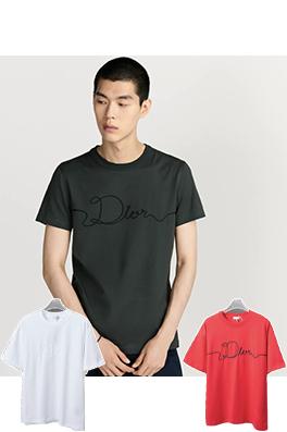 ディオールスーパーコピー 早春コラボシリーズ 刺繍ロゴ半袖Tシャツ