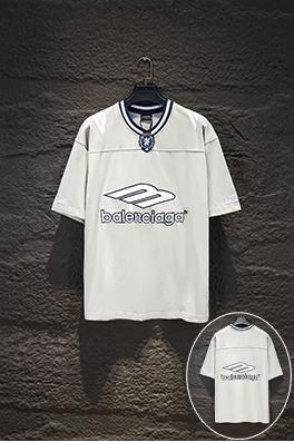 バレンシアガコピー Balenciaga スプライスジャージー半袖Tシャツ