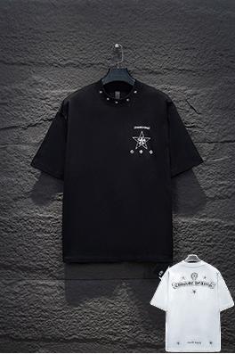 クロムハーツブランドスーパーコピー グラデーショングラフィティハードウェア半袖Tシャツ