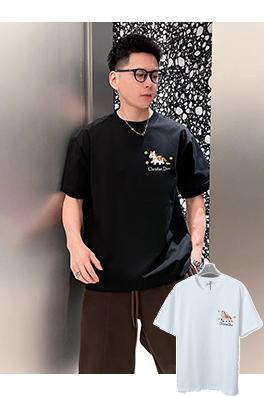 ディオールブランドスーパーコピー Christian Dior ポニーロゴ刺繍入り半袖Tシャツ