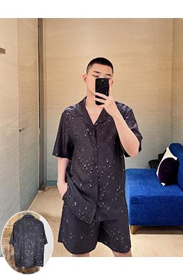 ルイヴィトン ウォータードロッププリント半袖シャツ