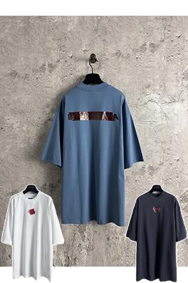 バレンシアガ Balenciaga テープ刺繍半袖Tシャツ