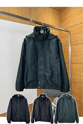 グッチ 両面リバーシブルスタンドカラーフードジャケット