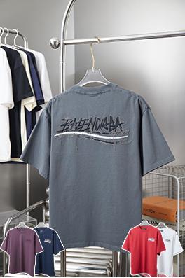 バレンシアガスーパーコピー Balenciaga 早春ロゴ刺繍入り半袖Tシャツ