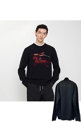 バーバリー ウォーホース刺繍ロゴニットウェア