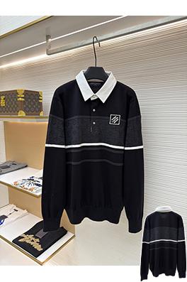 ルイヴィトン リブ編みコットンジップアップパーカー