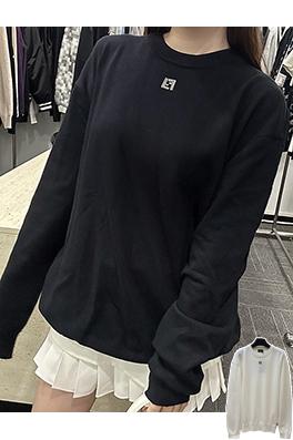 フェンディスーパーコピー ダブルFホットスタンピングラベルベースレイヤーニットウェア