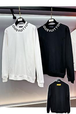 ルイヴィトンブランドコピー LOUIS VUITTON ブランドロゴ入り襟付きスウェットシャツ