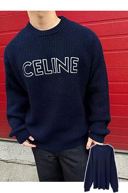 セリーヌ Celine ロゴ入りクルーネックセーター
