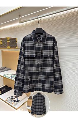クロムハーツブランドコピー フランネルチェック柄襟付き長袖シャツ