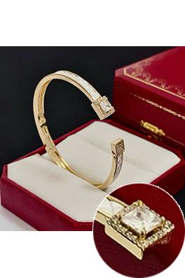 カルティエ レディース高級カスタムダイヤモンド装飾ブレスレット