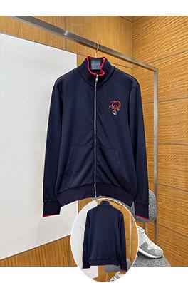 グッチ 刺繍ロゴ入りジップアップジャケット