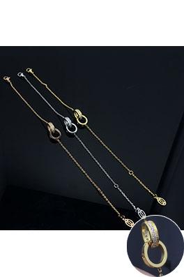 カルティエコピー クラシックなダブルリングダイヤモンドブレスレット