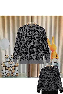 フェンディコピー フルレングスのダブルFラウンドネックニットセーター