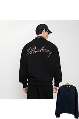 バーバリースーパーコピー チェック柄のアップリケ刺繍りクルーネックのスウェットシャツ