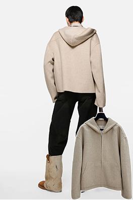 アクネストゥディオズ カシミヤ製ジップアップフード付きジャケット