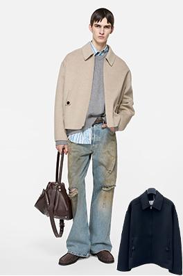 アクネストゥディオズブランドスーパーコピー カシミヤのジップアップジャケット