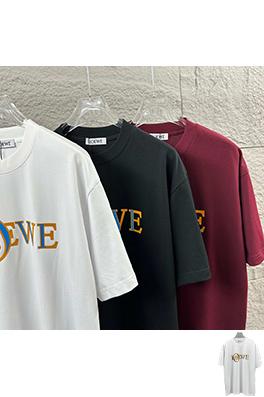 ロエベブランドスーパーコピー LOEWE クラシックなミニマルデザインのレタートーテム厚シリコンロゴ入り半袖Tシャツ