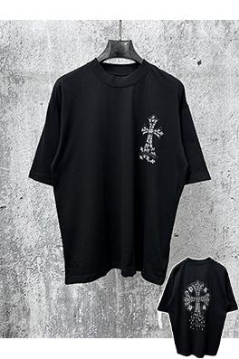 クロムハーツブランドコピー プリント入りクルーネック半袖Tシャツ