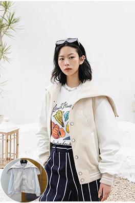 ルイヴィトン ジッパー付きパーカーとパッチワークベースボールジャケット