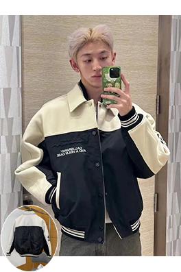 ルイヴィトンスーパーコピー レタープリントパッチワークベースボールジャケット