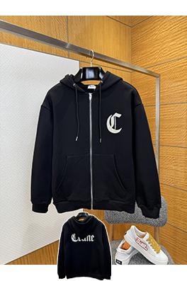 セリーヌブランドスーパーコピー CELINE 刺繍りジッパー付きフード付きスウェットシャツジャケット