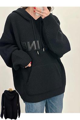 セリーヌ CELINE レザーアップリケ刺繍りウールパーカー