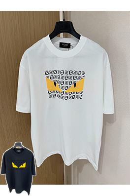 フェンディ 前面にロゴがプリントされた半袖Tシャツ