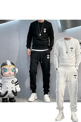 フェンディ 新モデルファッションな人気のクルーネックのスウェットシャツとパンツのセット