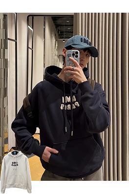 アミリコピー AMI PARIS 織り文字ロゴ入りパーカー