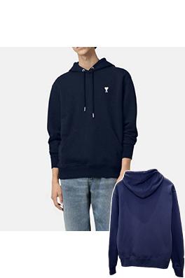 アミ 刺繍りフード付きスウェットシャツ