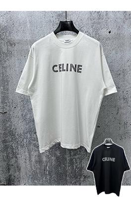 セリーヌスーパーコピー CELINE 文字ロゴプリントの半袖Tシャツ