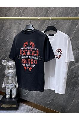 クロムハーツスーパーコピー 宝剣 ヘビーインダストリー 刺繍アップリケ 半袖Tシャツ