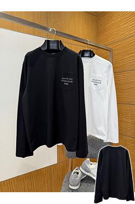 アクネストゥディオズブランドスーパーコピー Acne Studios 小さなポケットが付いたプリント柄の長袖シャツ