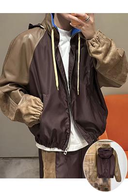 ロエベ パッチワークレザー刺繍コート