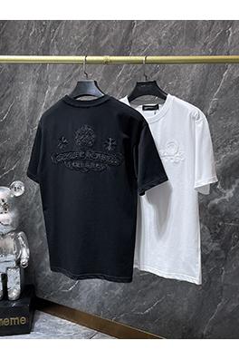 クロムハーツ 蹄鉄とサンスクリット十字の刺繍り半袖Tシャツ