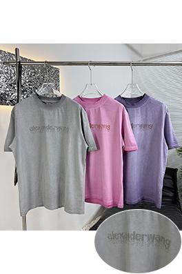 アレキサンダーワン Alexander wang カラーブロックのラインストーン付き半袖Tシャツ