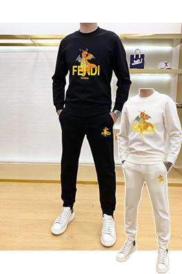 フェンディ FENDI 新モデル人気のクルーネックのスウェットシャツとパンツのセット