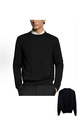 ルイヴィトン ジャカードパッチワーククルーネックニットセーター