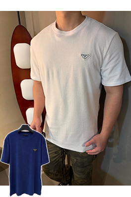 プラダコピー トライアングルロゴテリークロス半袖Tシャツ