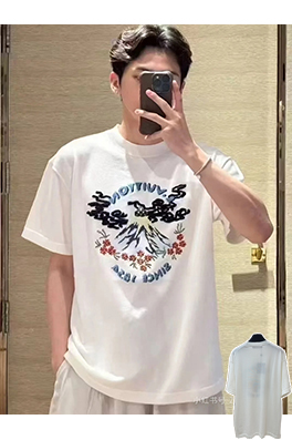 ルイヴィトン Nigo コラボレーション ボルケーノ刺繍ニット半袖Tシャツ