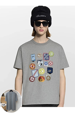 ルイヴィトンスーパーコピー SKI スキースタイルのラウンドネック半袖Tシャツ