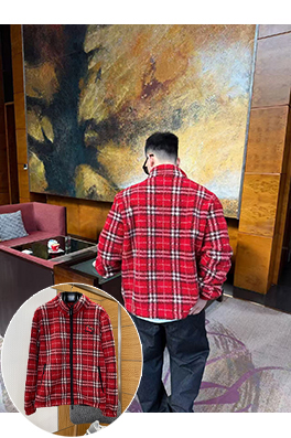 バーバリー 刺繍チェックジャケット