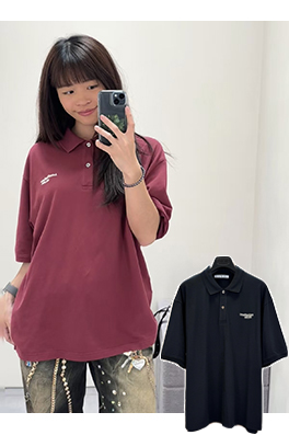 アクネストゥディオズ Acne Studiosi 刺繍入り半袖ポロシャツ