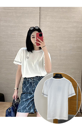 ルイヴィトンコピー ロゴジャカード半袖Tシャツ