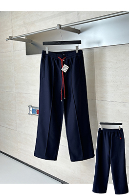 ロエベ 新しいカラーブロックの刺繍りストレートレッグカジュアルパンツ