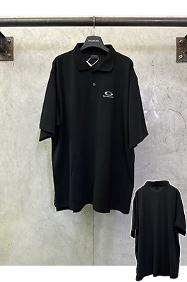 バレンシアガ Balenciaga シングルリング刺繍半袖ポロシャツ