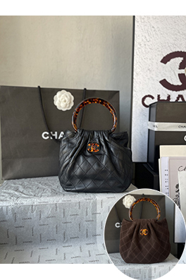 シャネル レディース秋冬コレクション AS6022 べっ甲ハンドルバケットバッグ