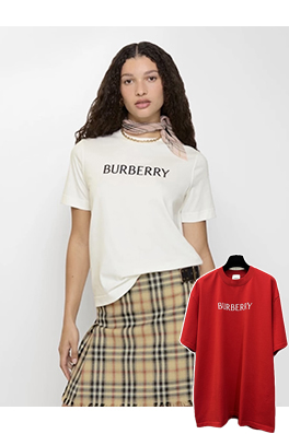 バーバリーコピー ロゴ入り半袖Tシャツ