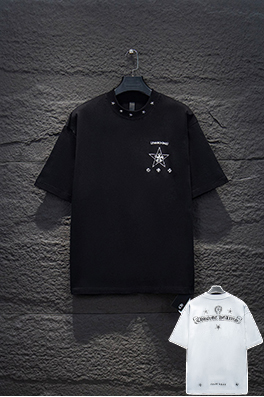 クロムハーツブランドスーパーコピー グラデーショングラフィティハードウェア半袖Tシャツ